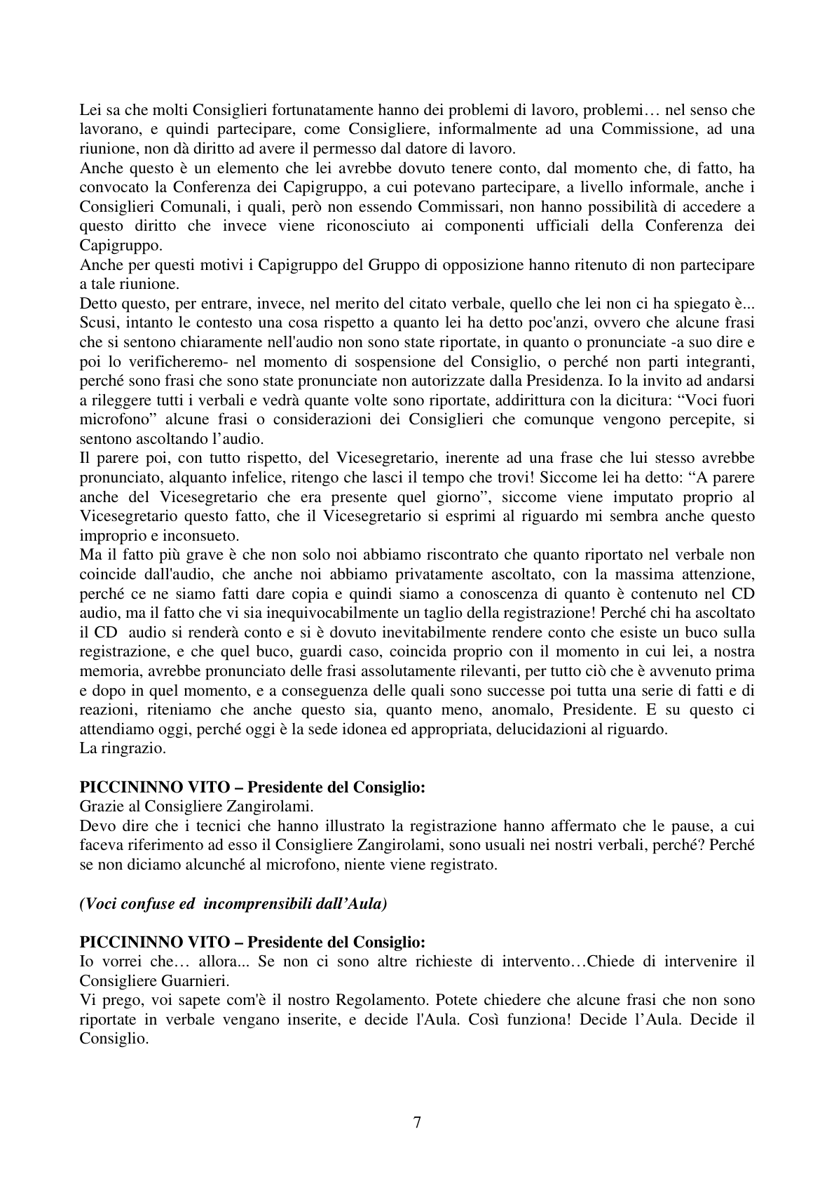 Pagina 7 del verbale