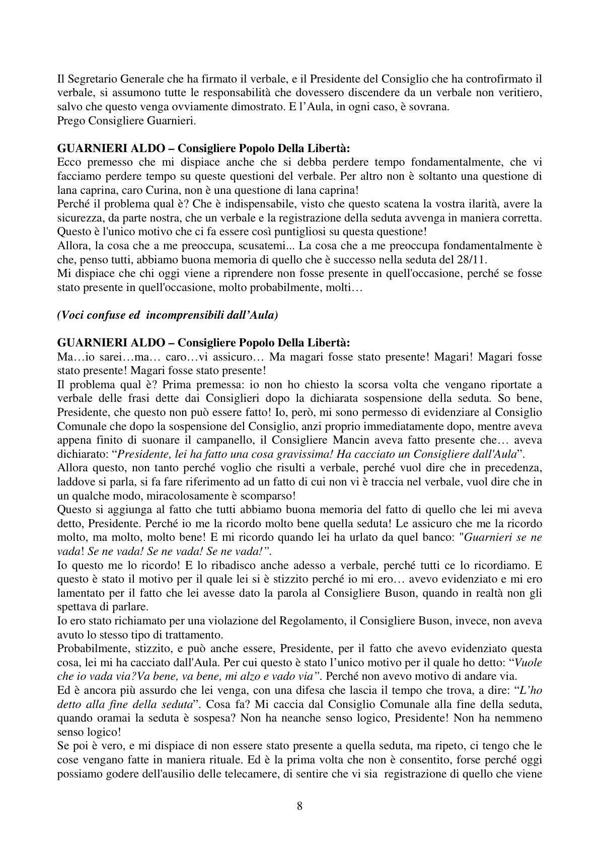 Pagina 8 del verbale