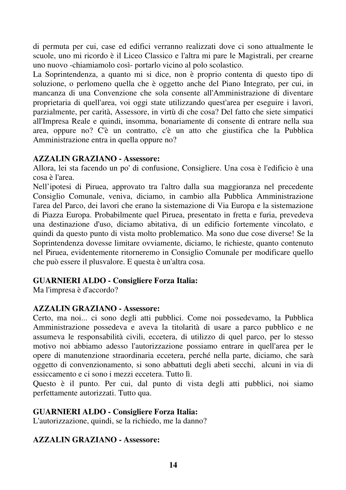 Pagina 14 del verbale