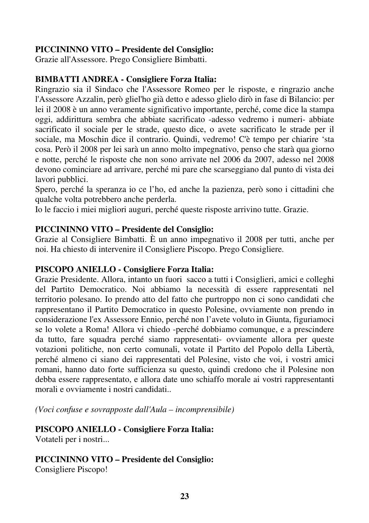 Pagina 23 del verbale