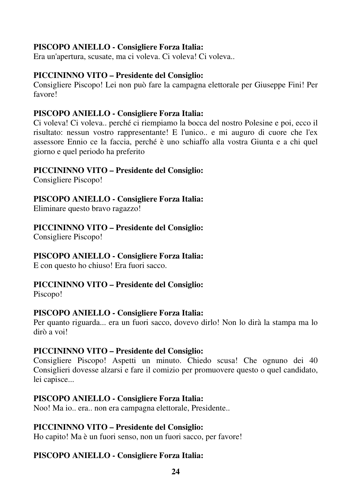 Pagina 24 del verbale
