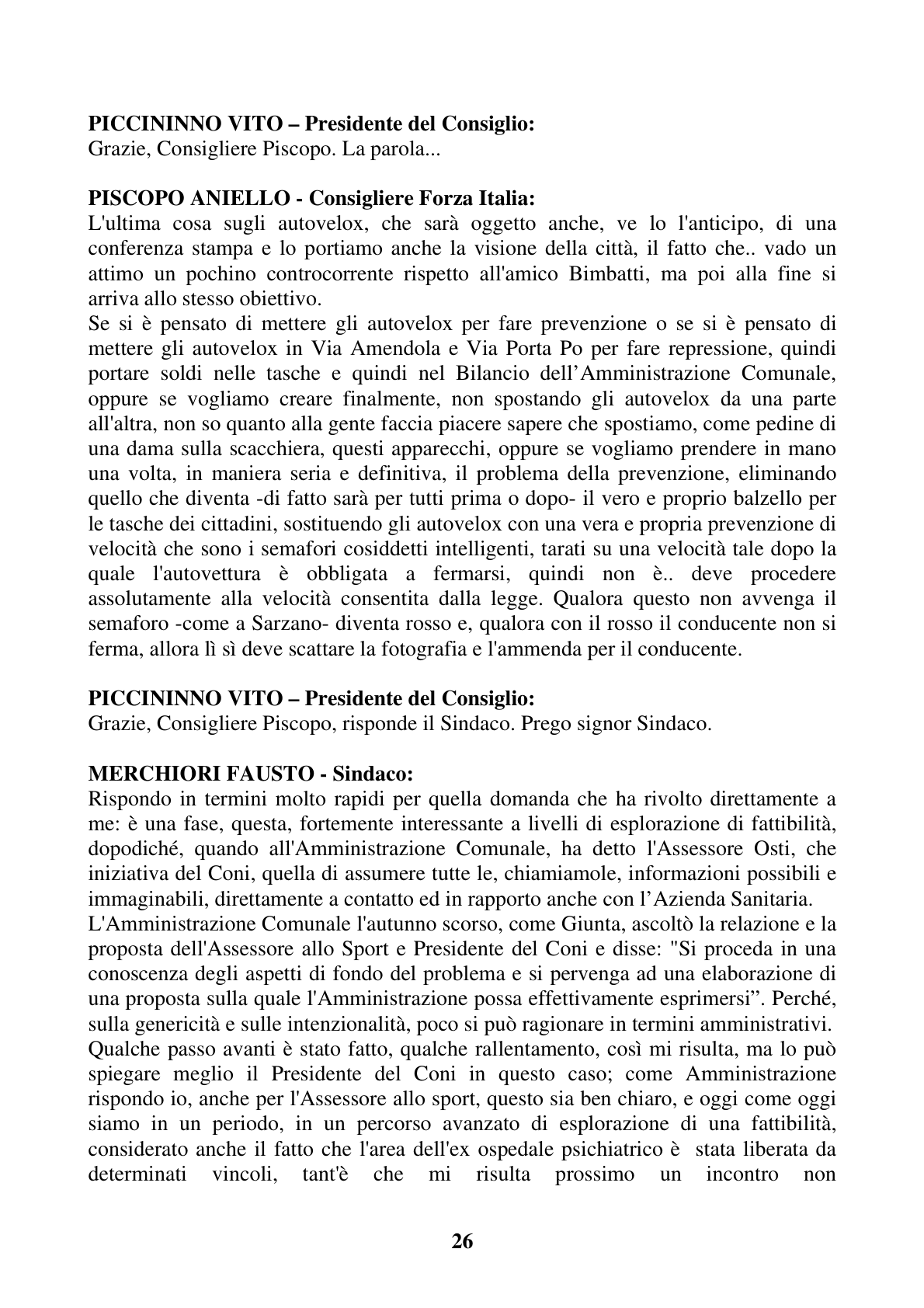 Pagina 26 del verbale