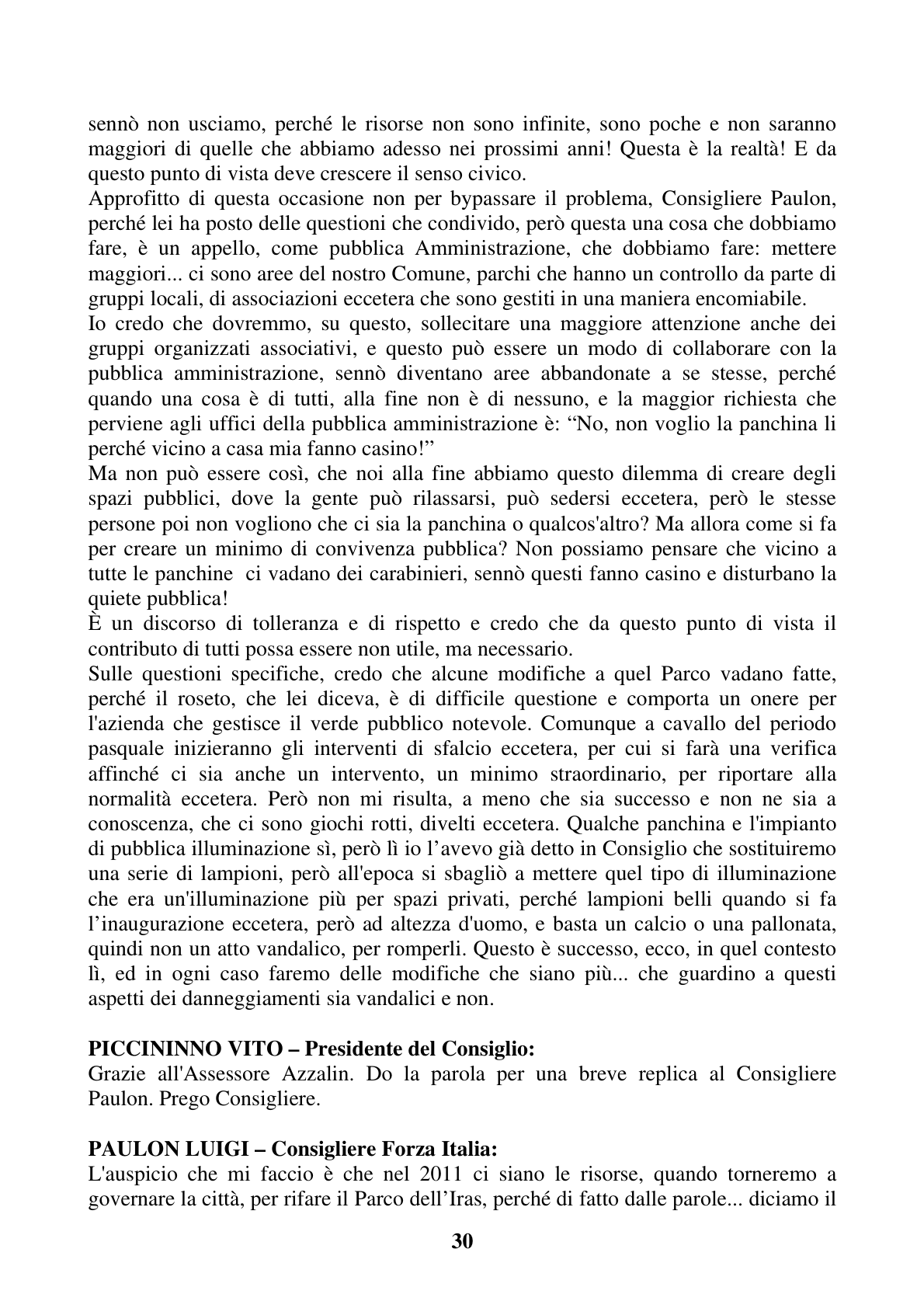 Pagina 30 del verbale