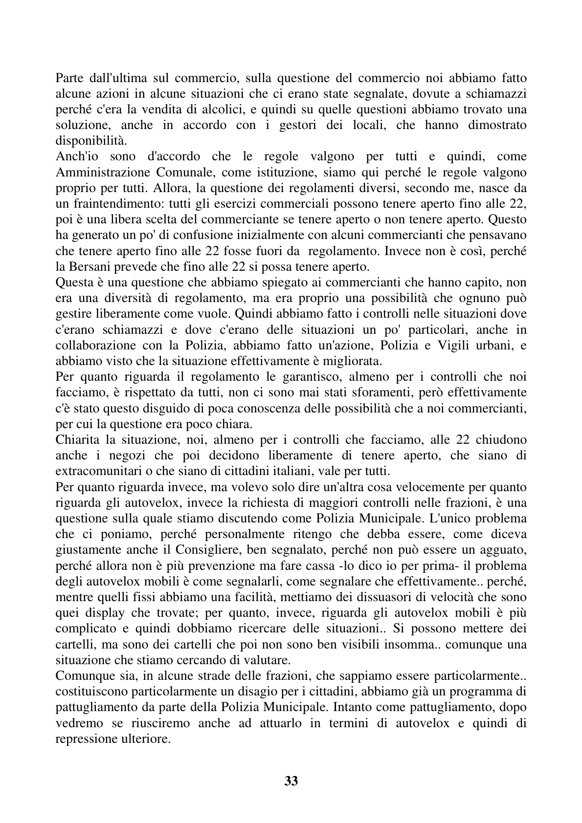 Pagina 33 del verbale