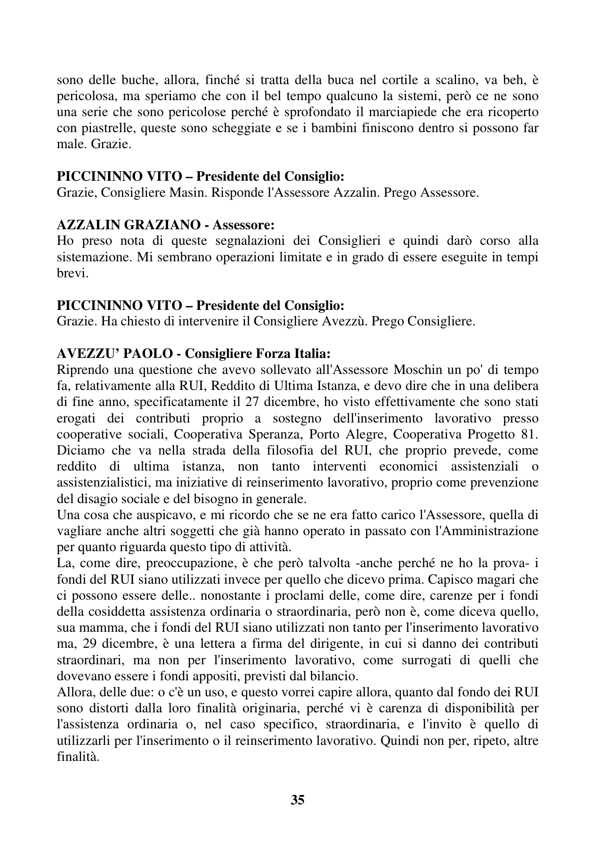 Pagina 35 del verbale