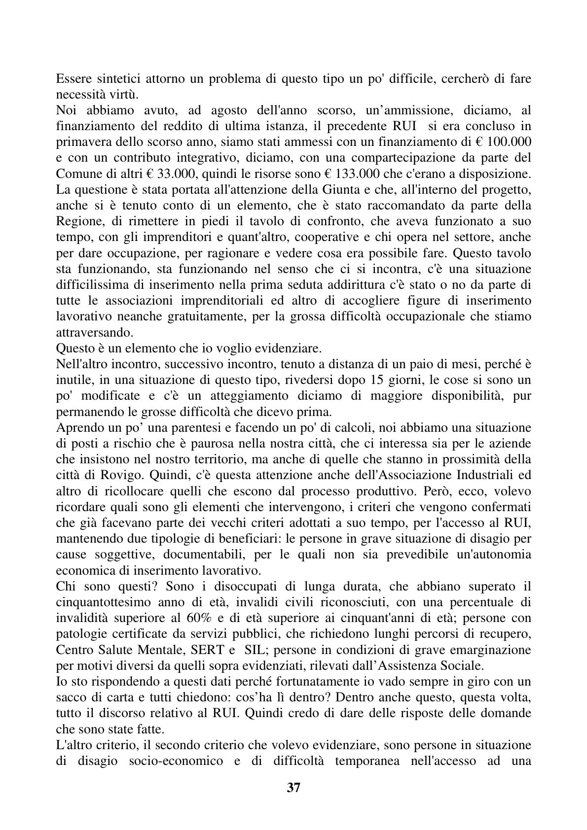 Pagina 37 del verbale
