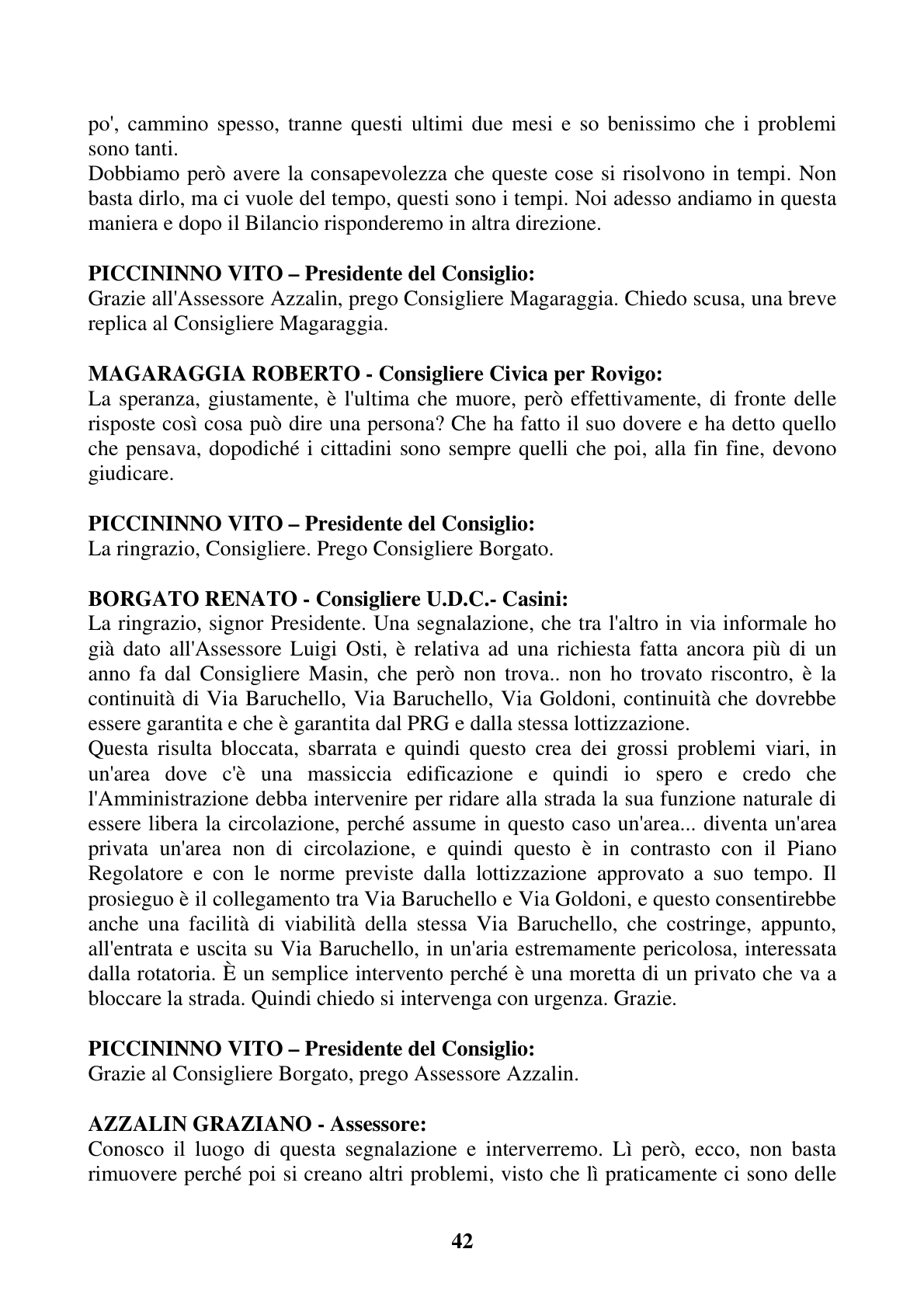 Pagina 42 del verbale