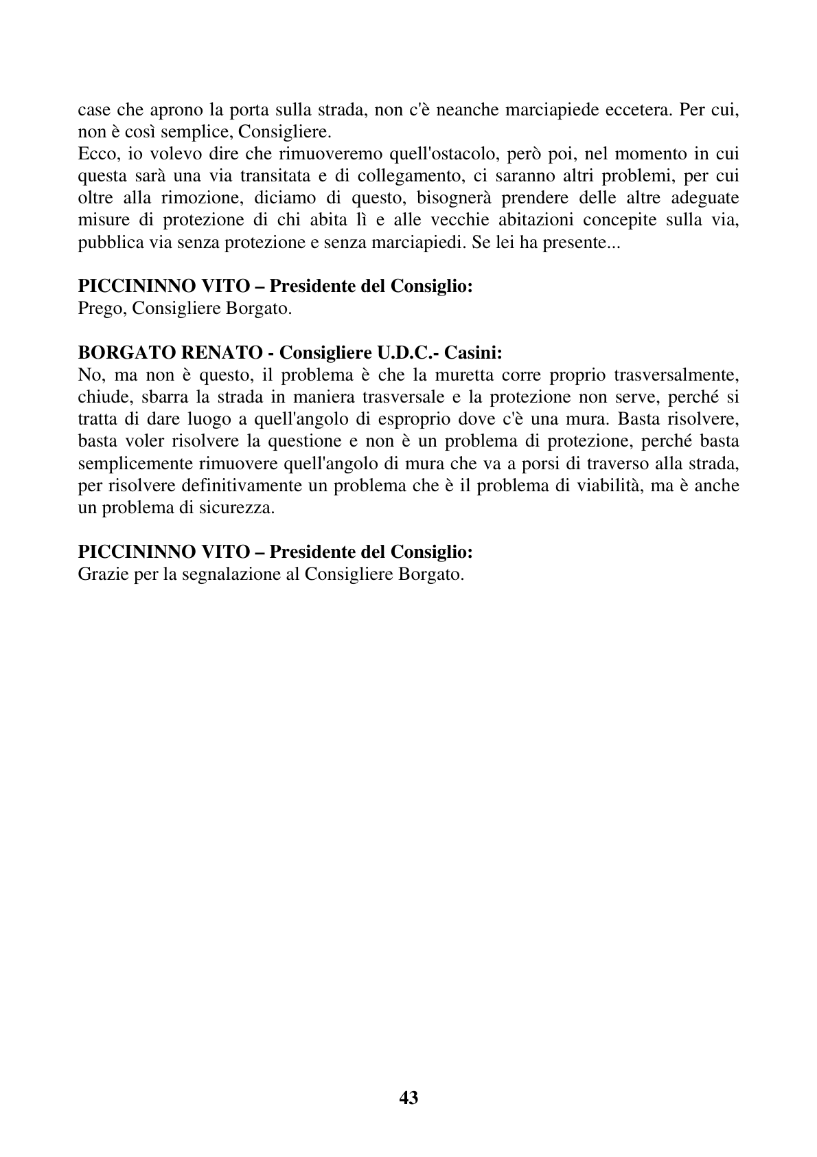 Pagina 43 del verbale