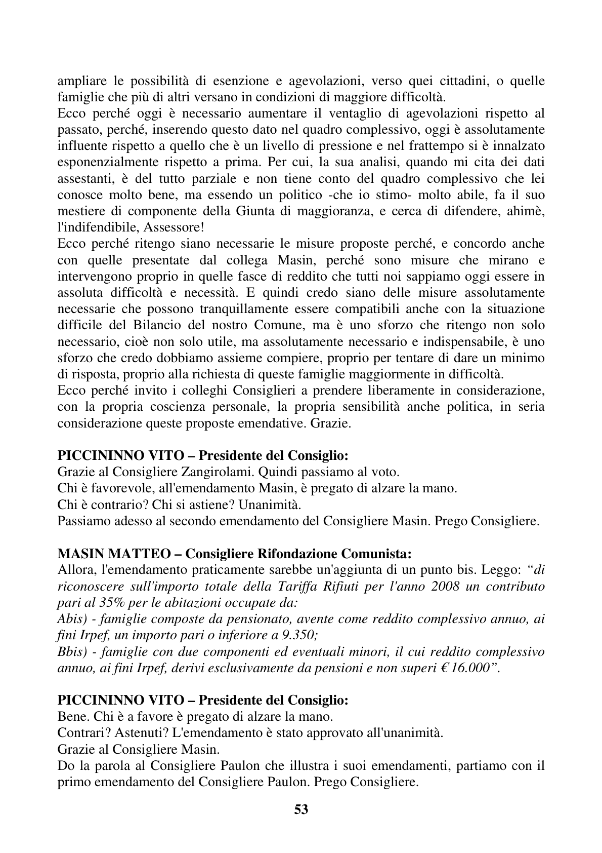 Pagina 53 del verbale
