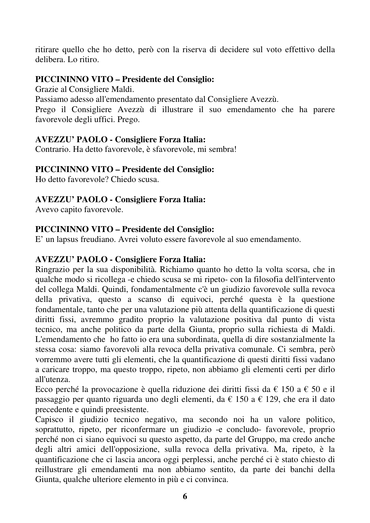 Pagina 6 del verbale