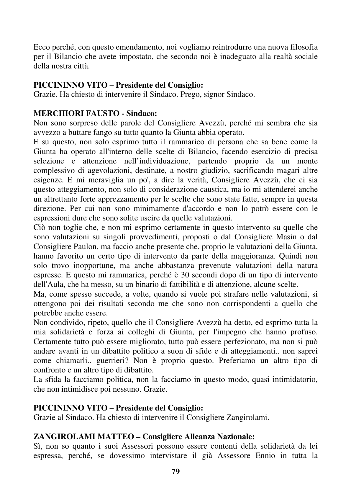 Pagina 79 del verbale