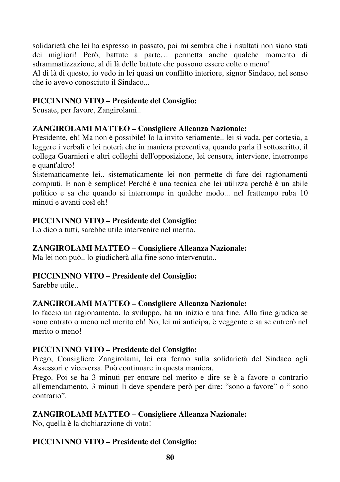 Pagina 80 del verbale