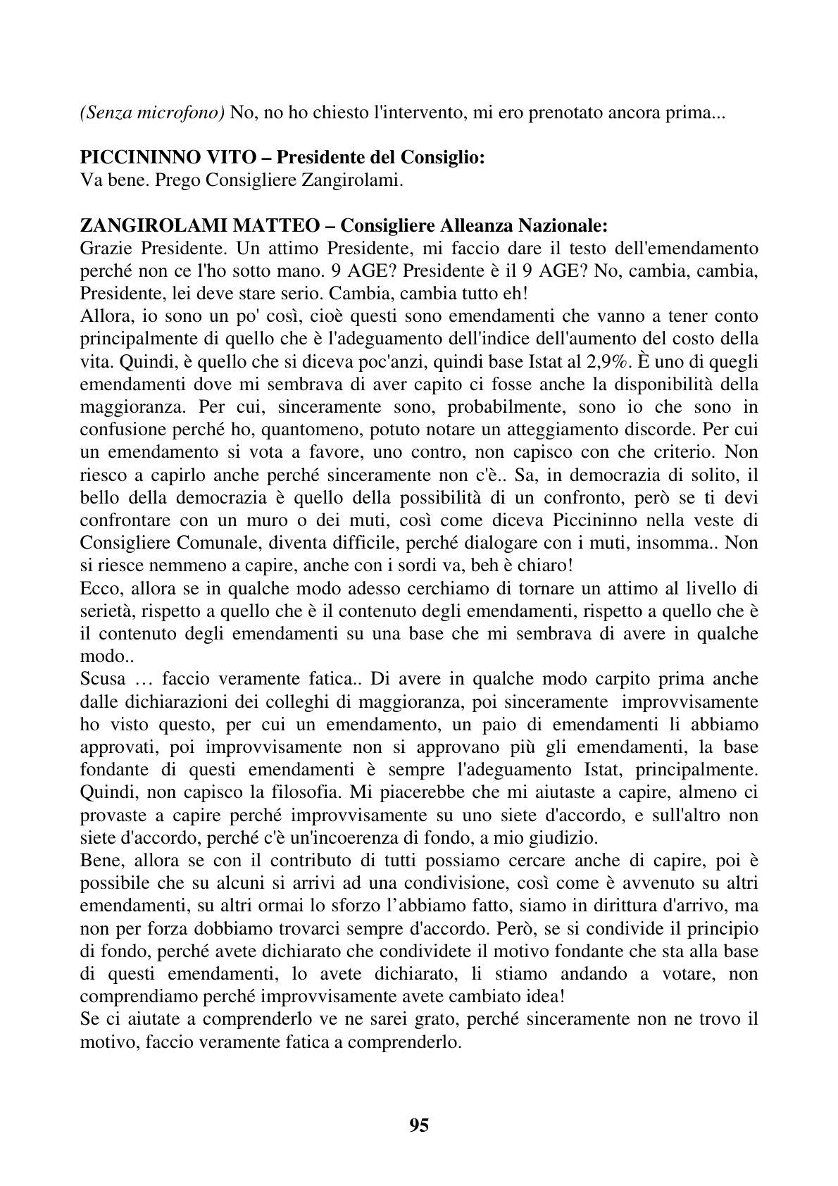 Pagina 95 del verbale