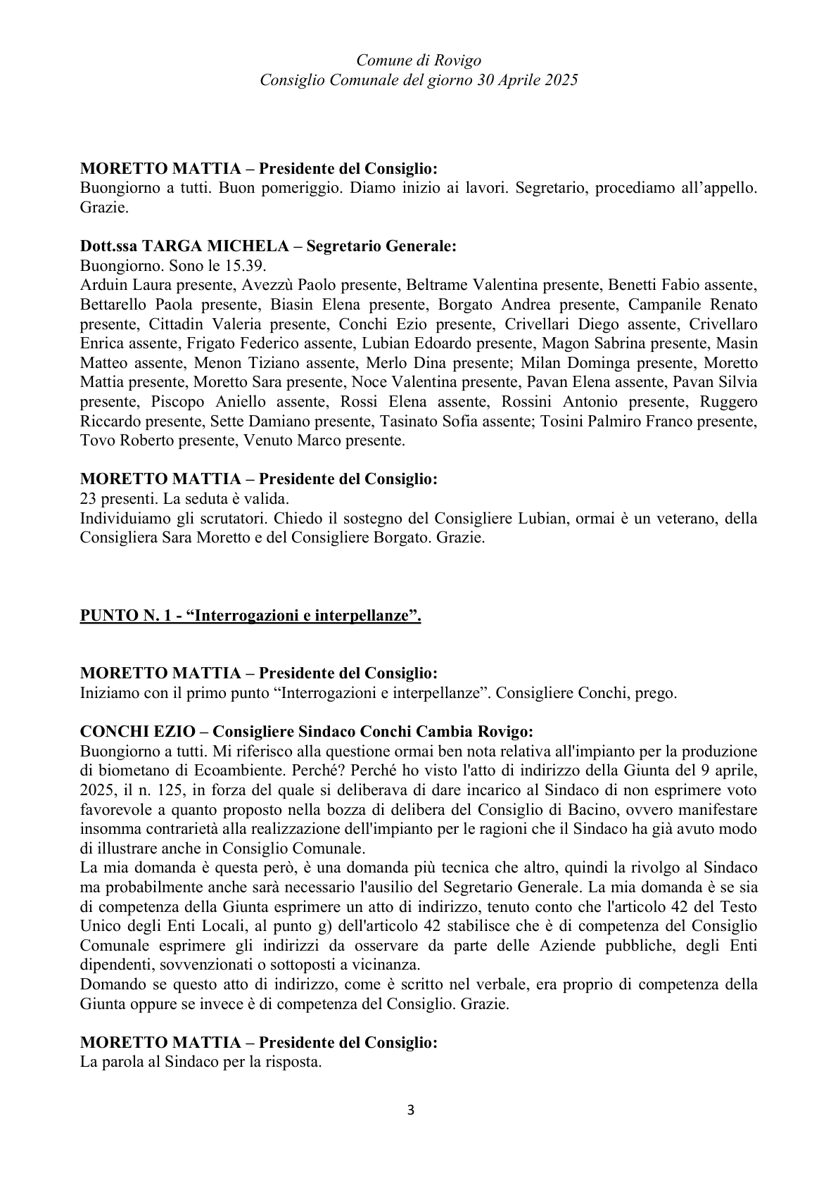 Pagina 3 del verbale