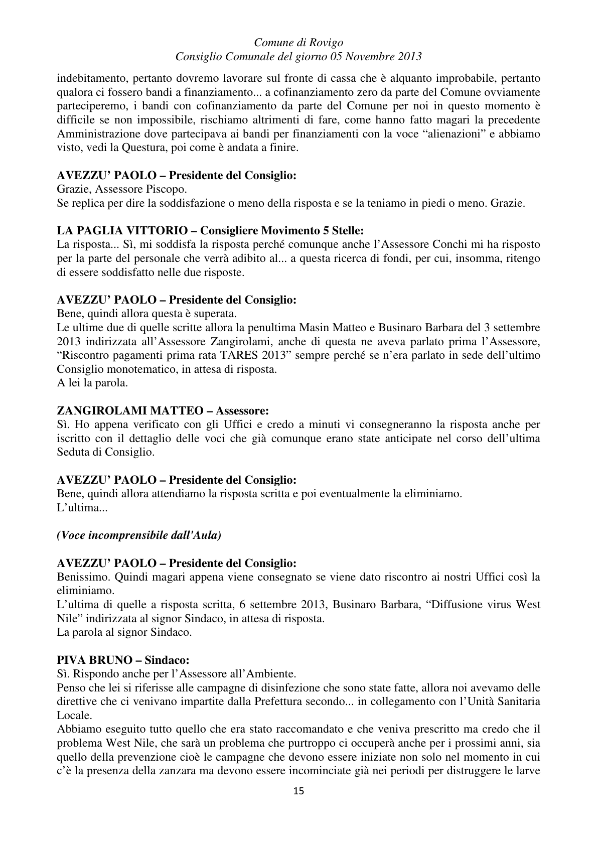 Pagina 15 del verbale