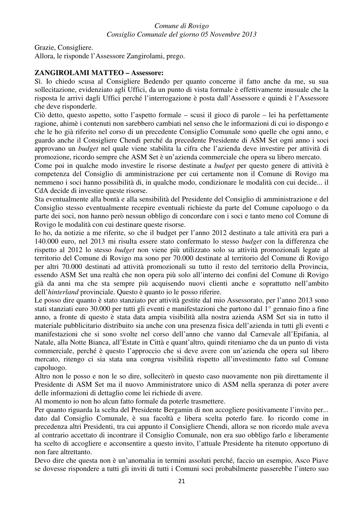 Pagina 21 del verbale