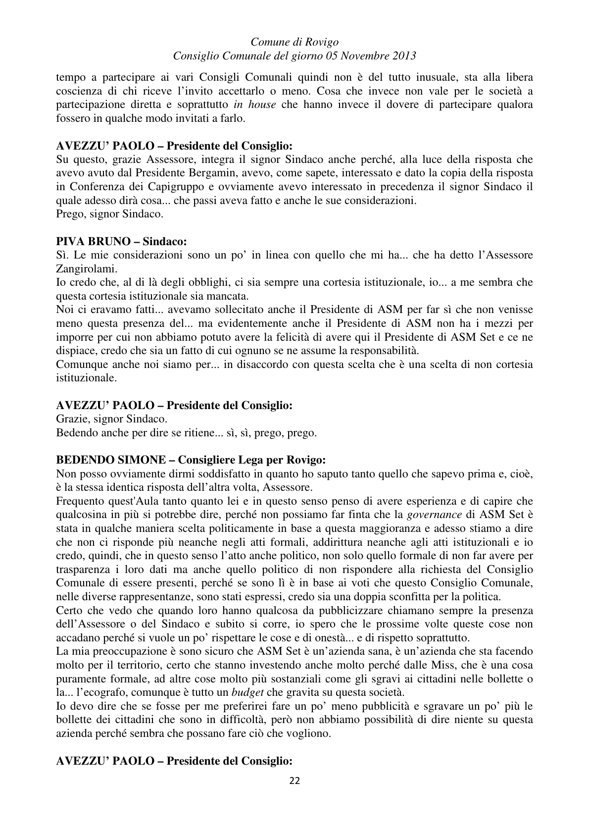 Pagina 22 del verbale