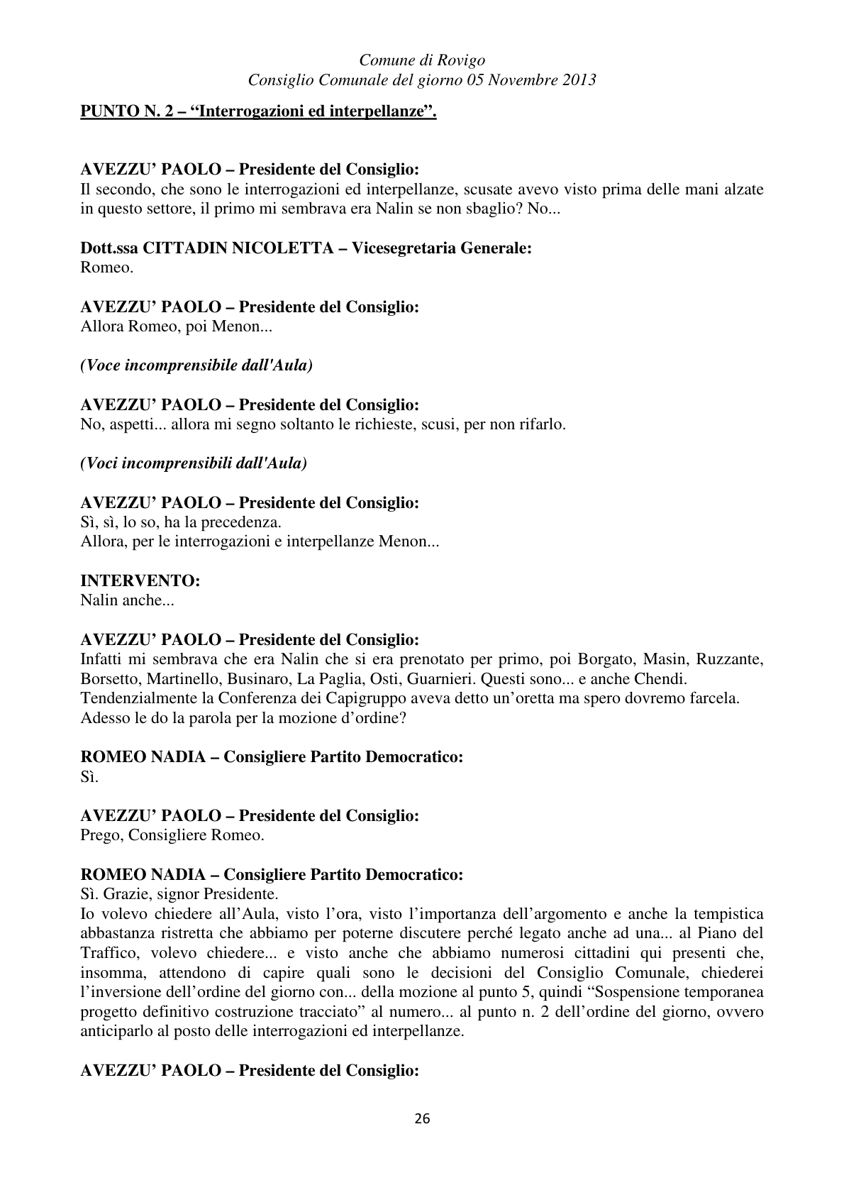 Pagina 26 del verbale