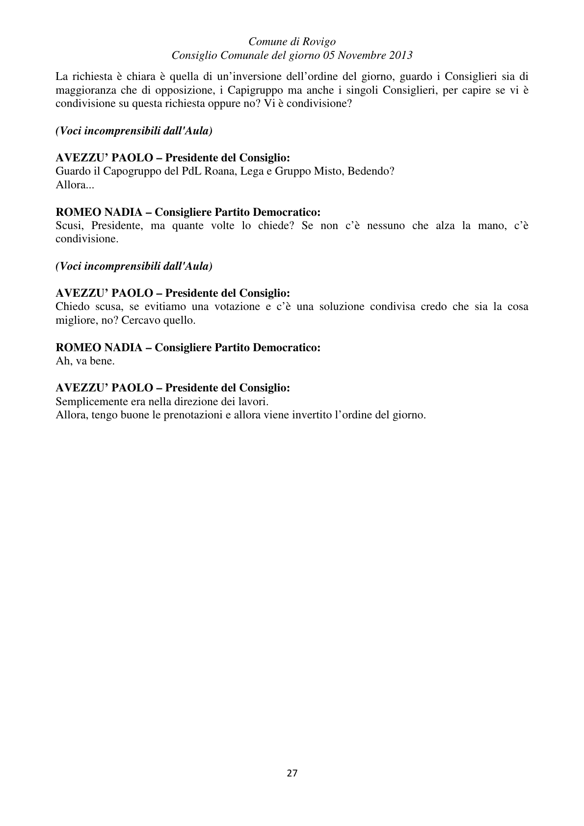 Pagina 27 del verbale