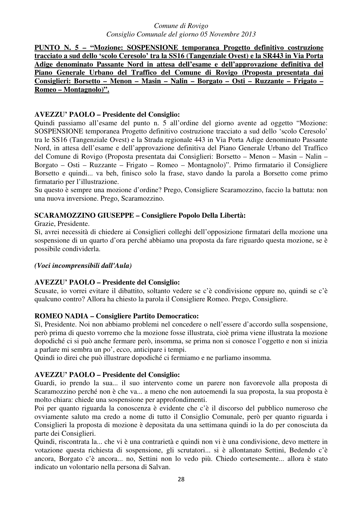 Pagina 28 del verbale