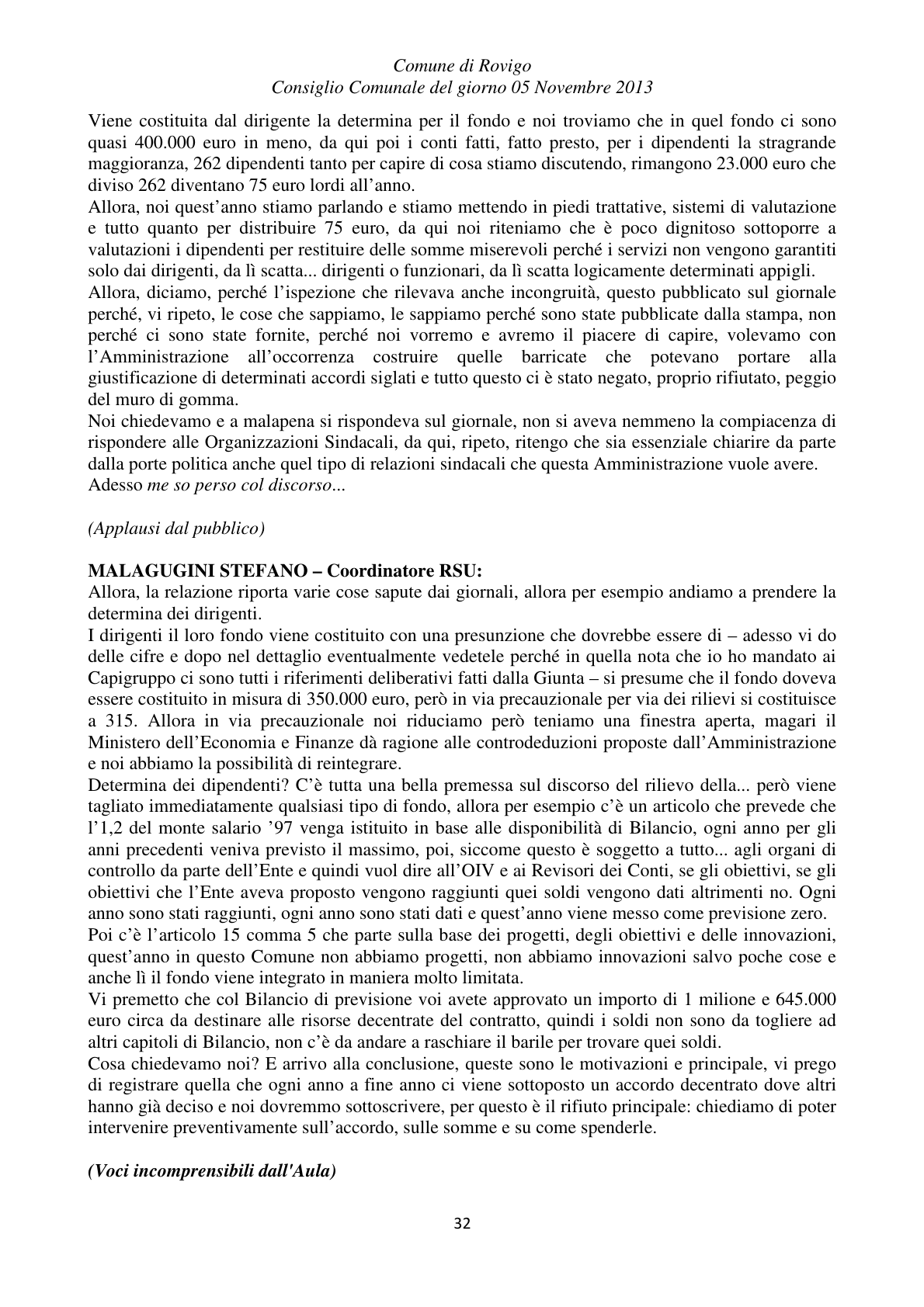 Pagina 32 del verbale