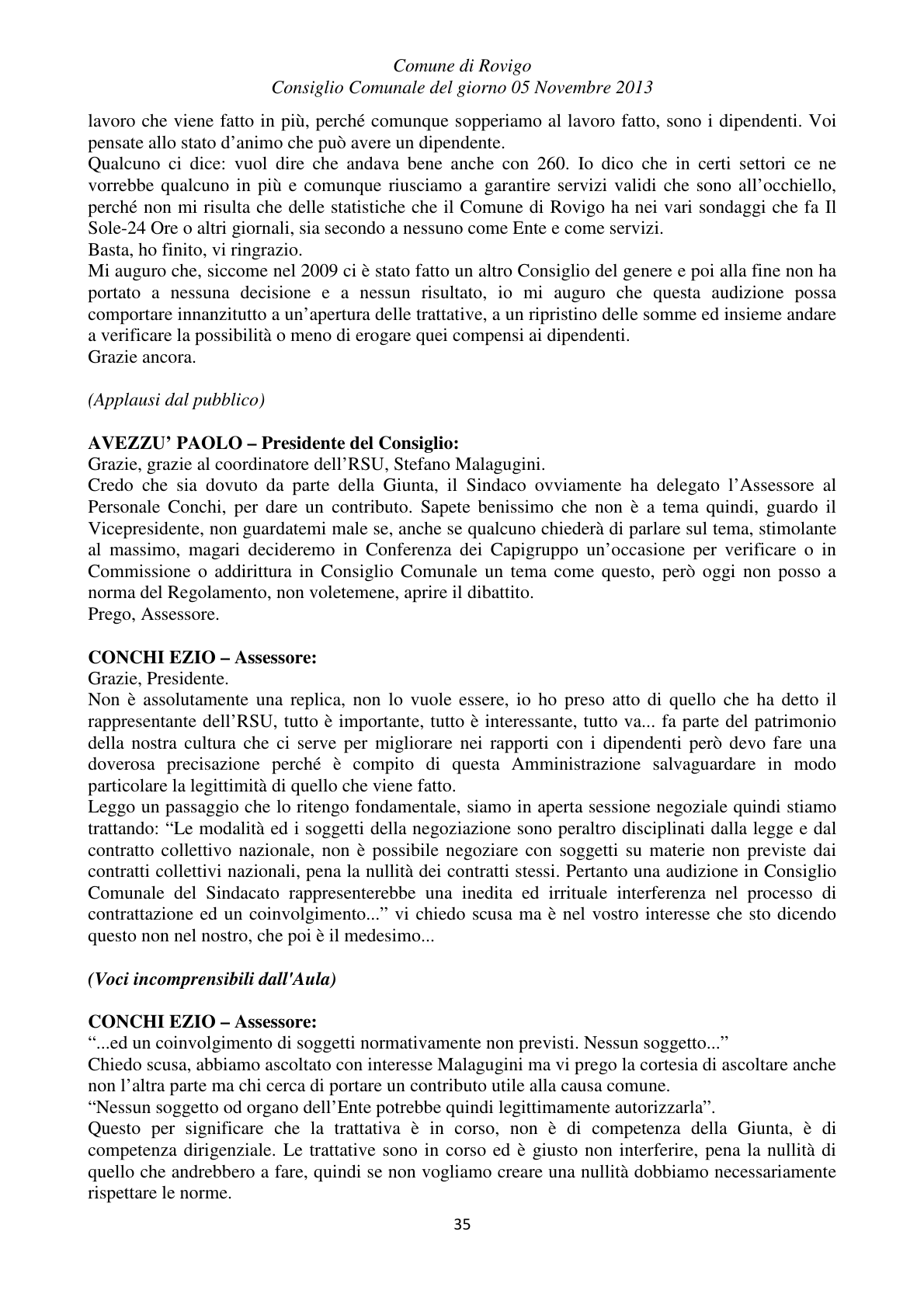 Pagina 35 del verbale