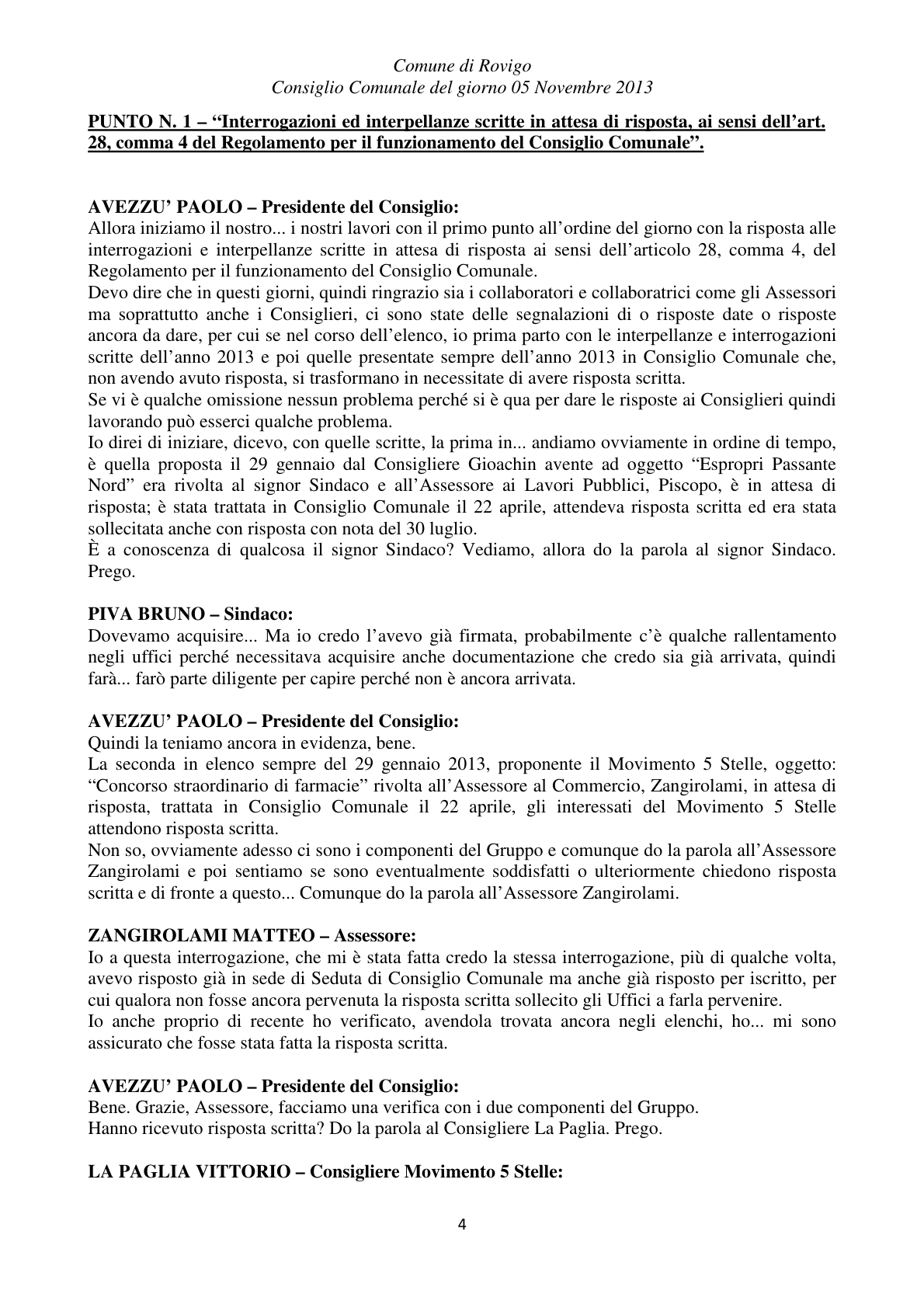 Pagina 4 del verbale