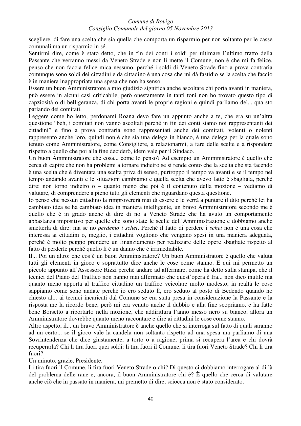 Pagina 40 del verbale