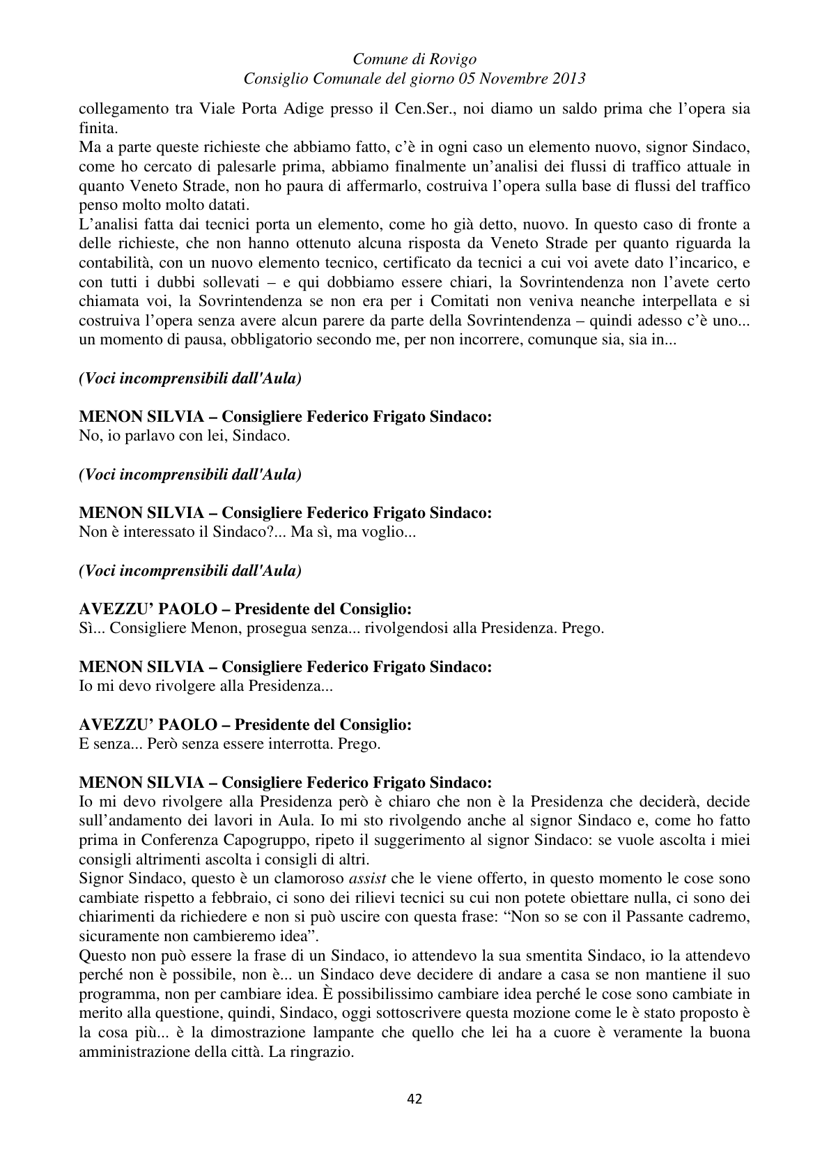 Pagina 42 del verbale