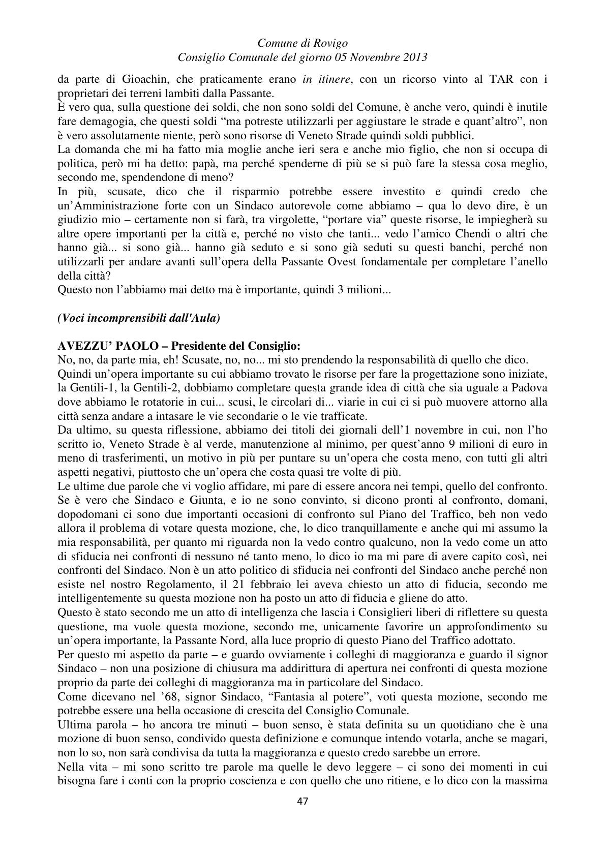 Pagina 47 del verbale