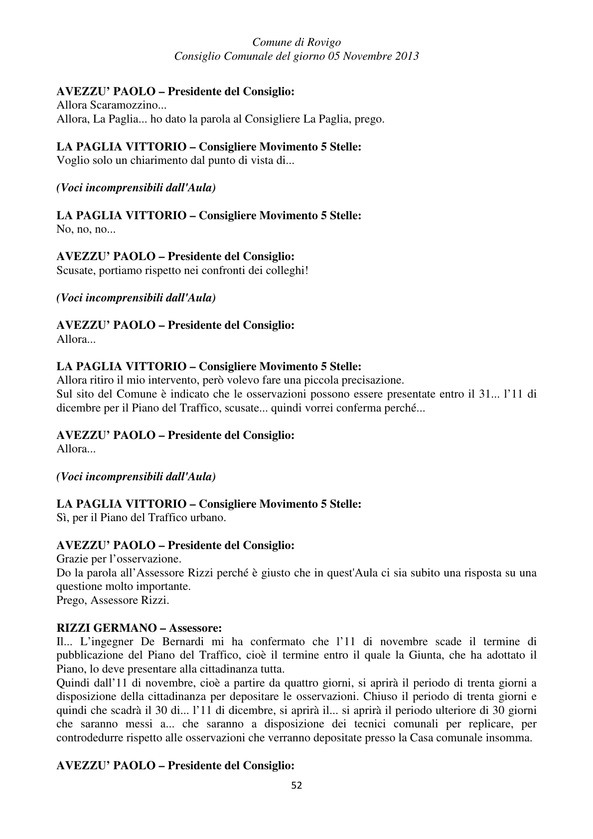 Pagina 52 del verbale