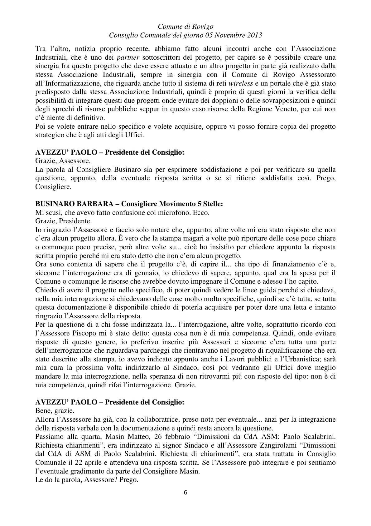 Pagina 6 del verbale