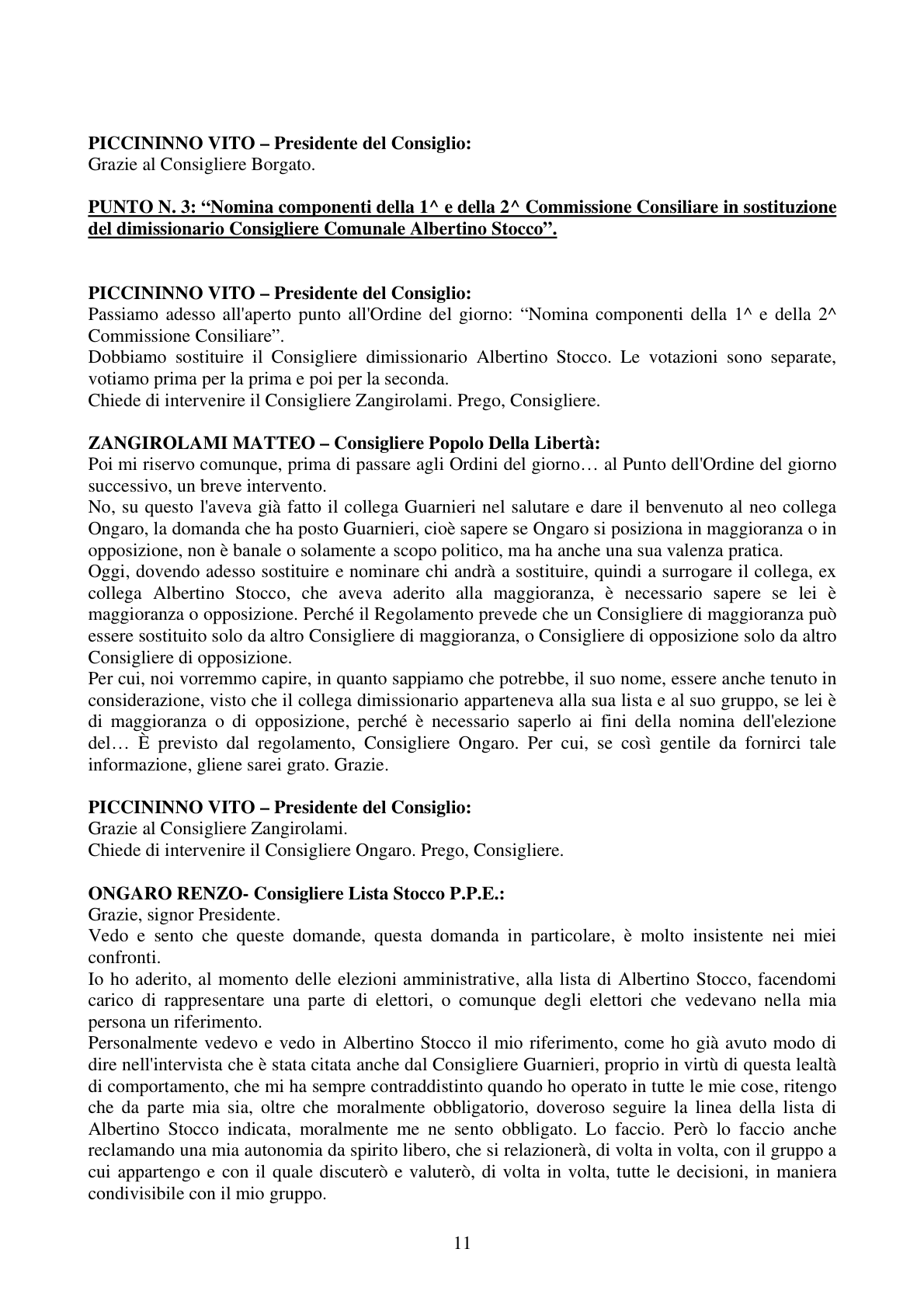 Pagina 11 del verbale