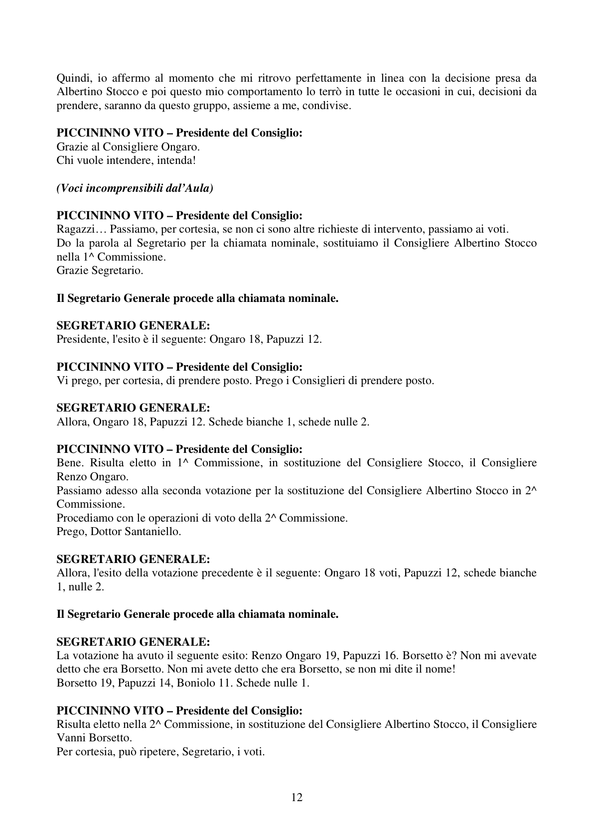 Pagina 12 del verbale
