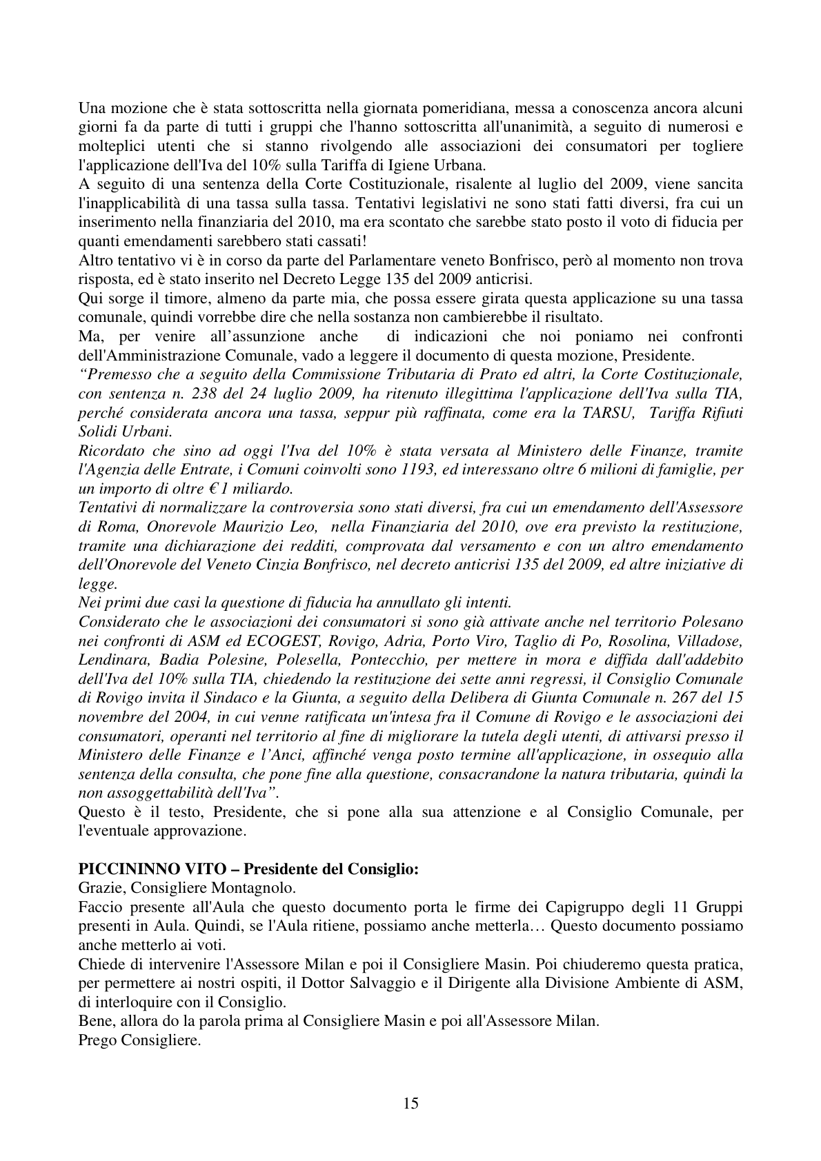 Pagina 15 del verbale