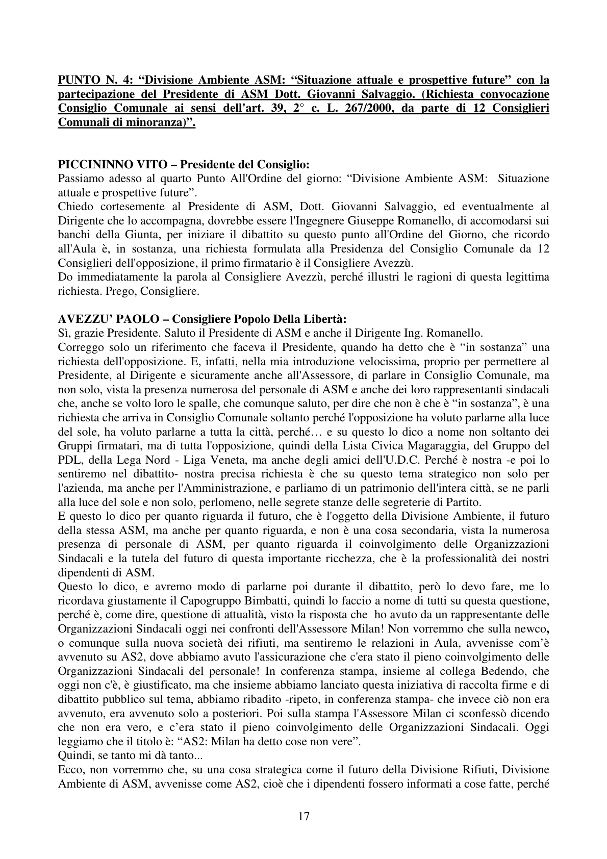 Pagina 17 del verbale