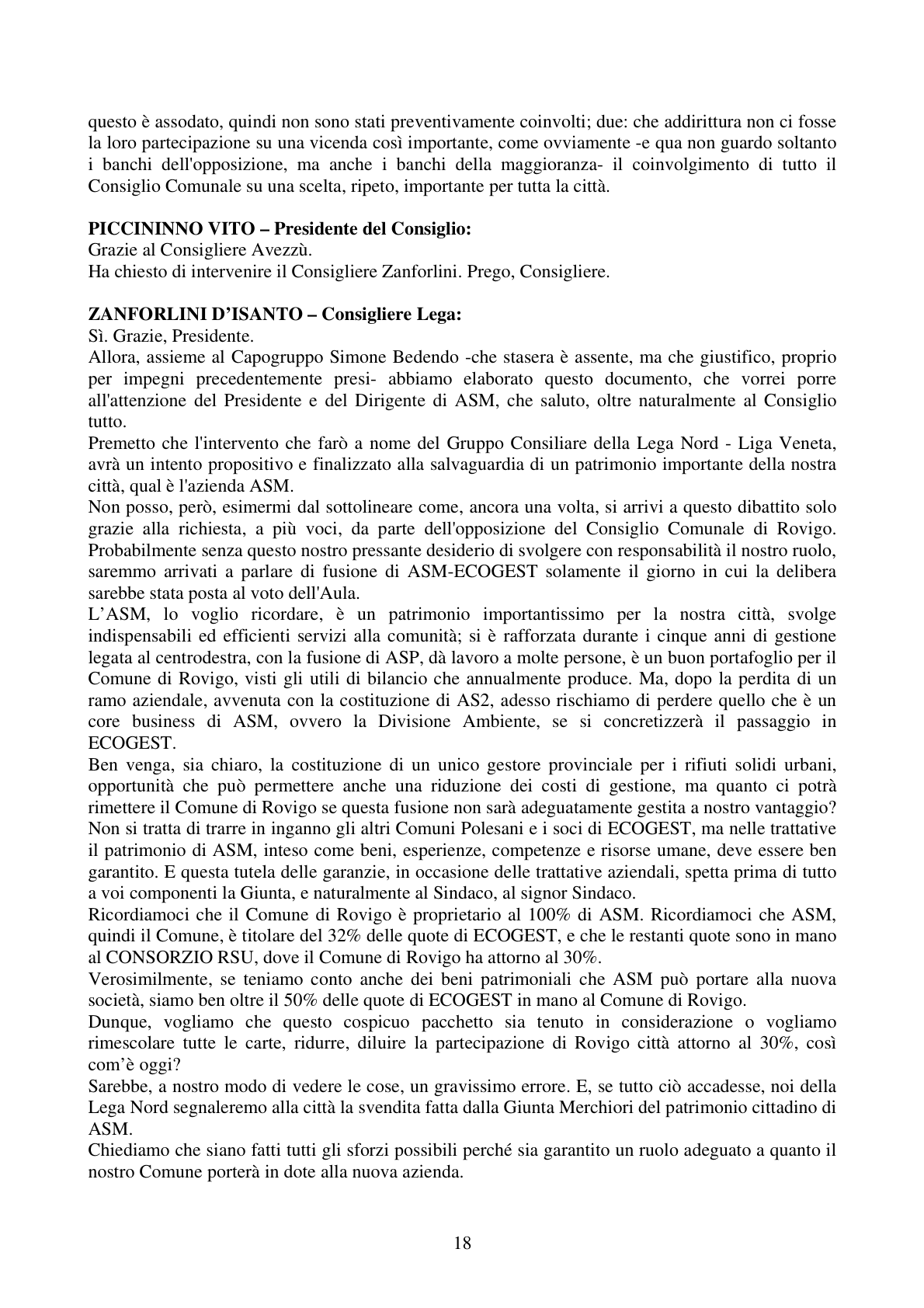 Pagina 18 del verbale