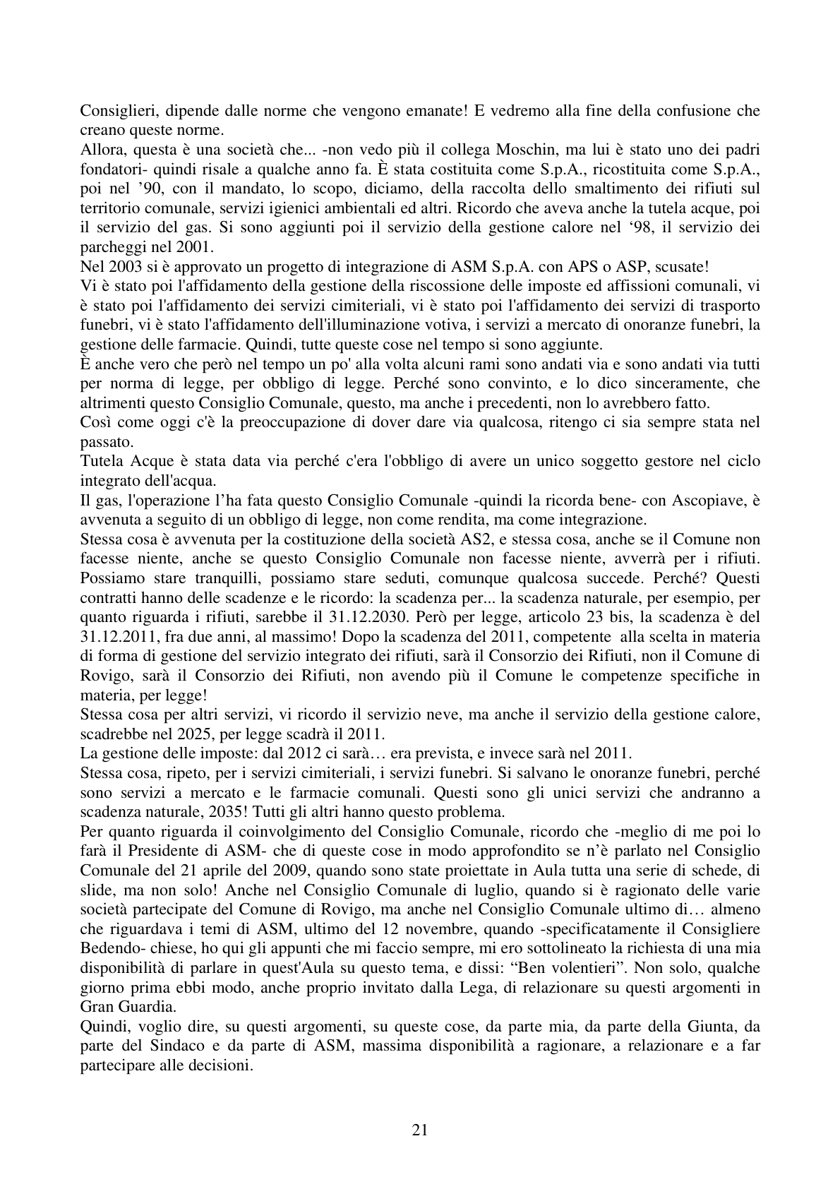 Pagina 21 del verbale
