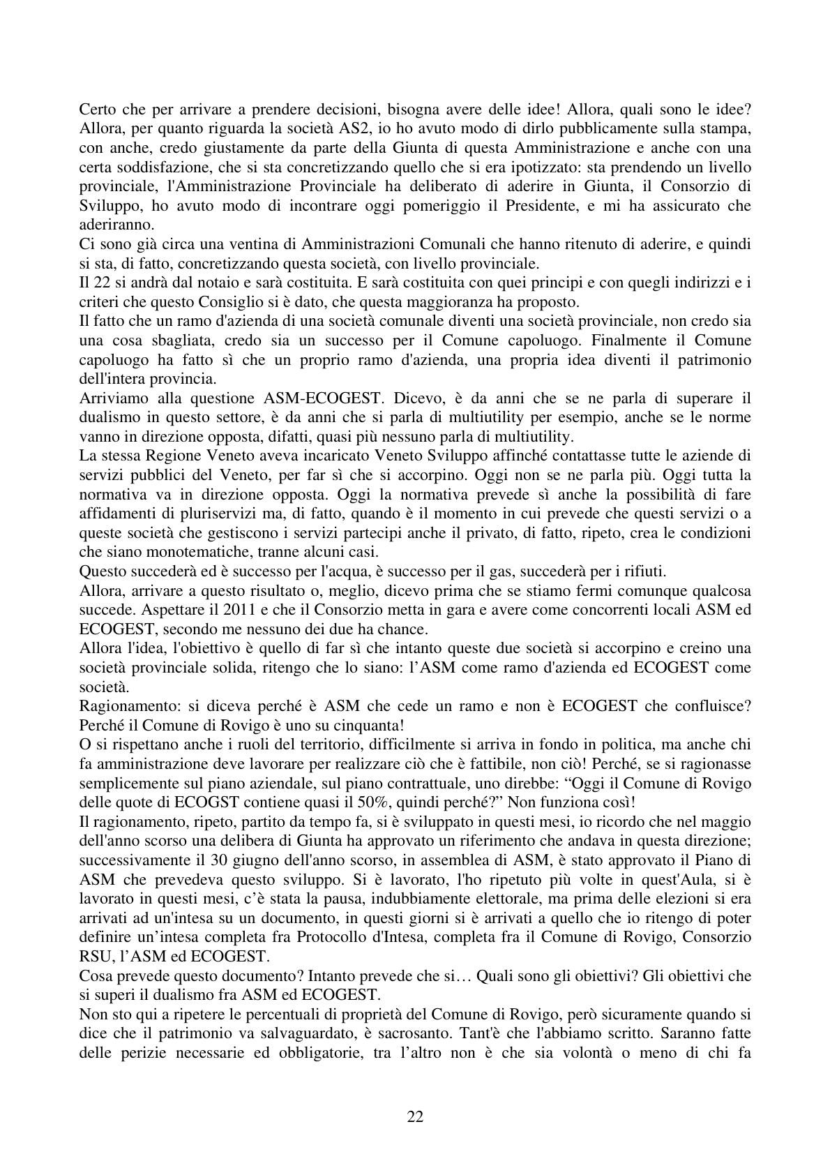 Pagina 22 del verbale