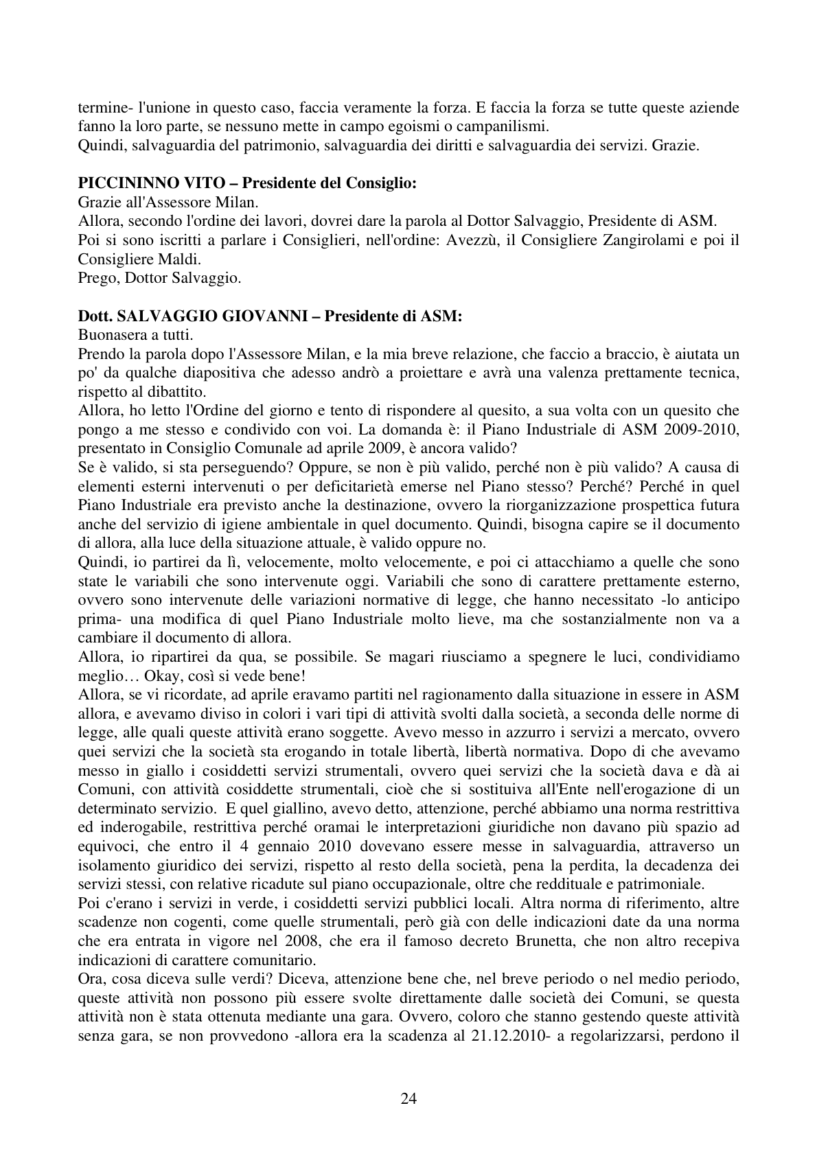Pagina 24 del verbale