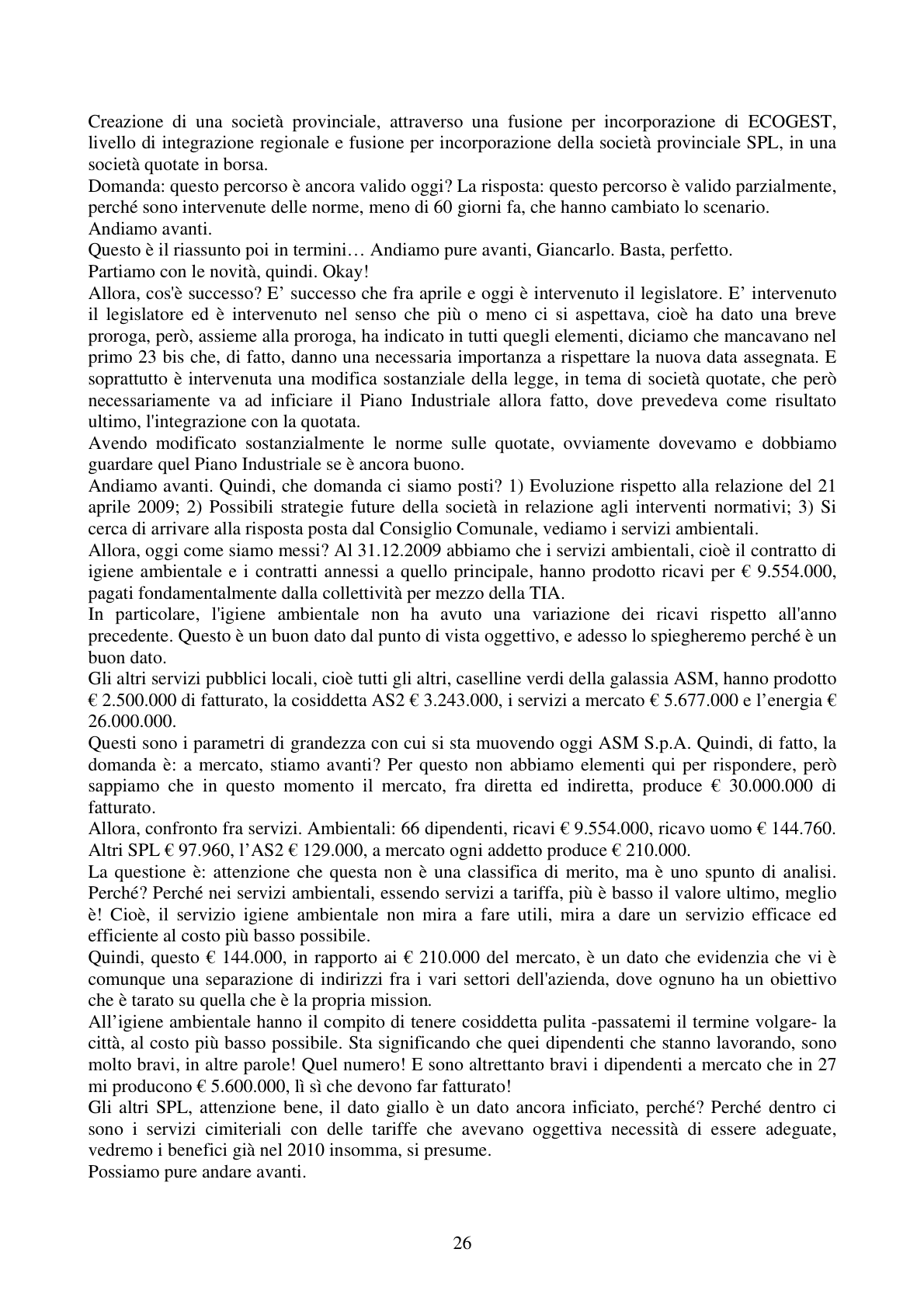 Pagina 26 del verbale