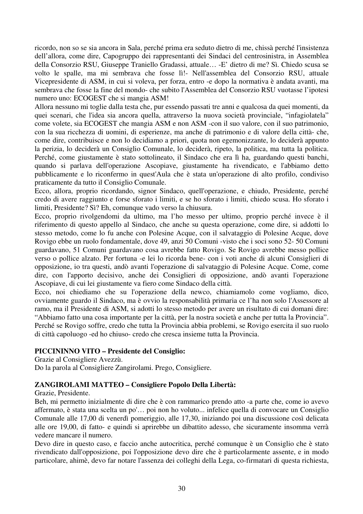 Pagina 30 del verbale