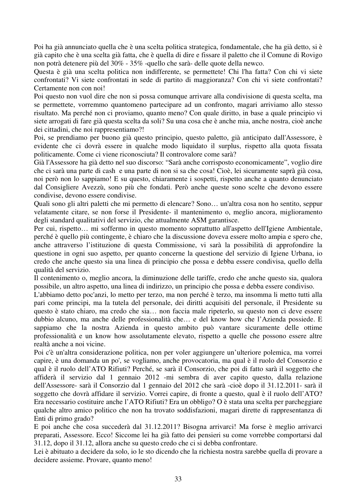 Pagina 33 del verbale