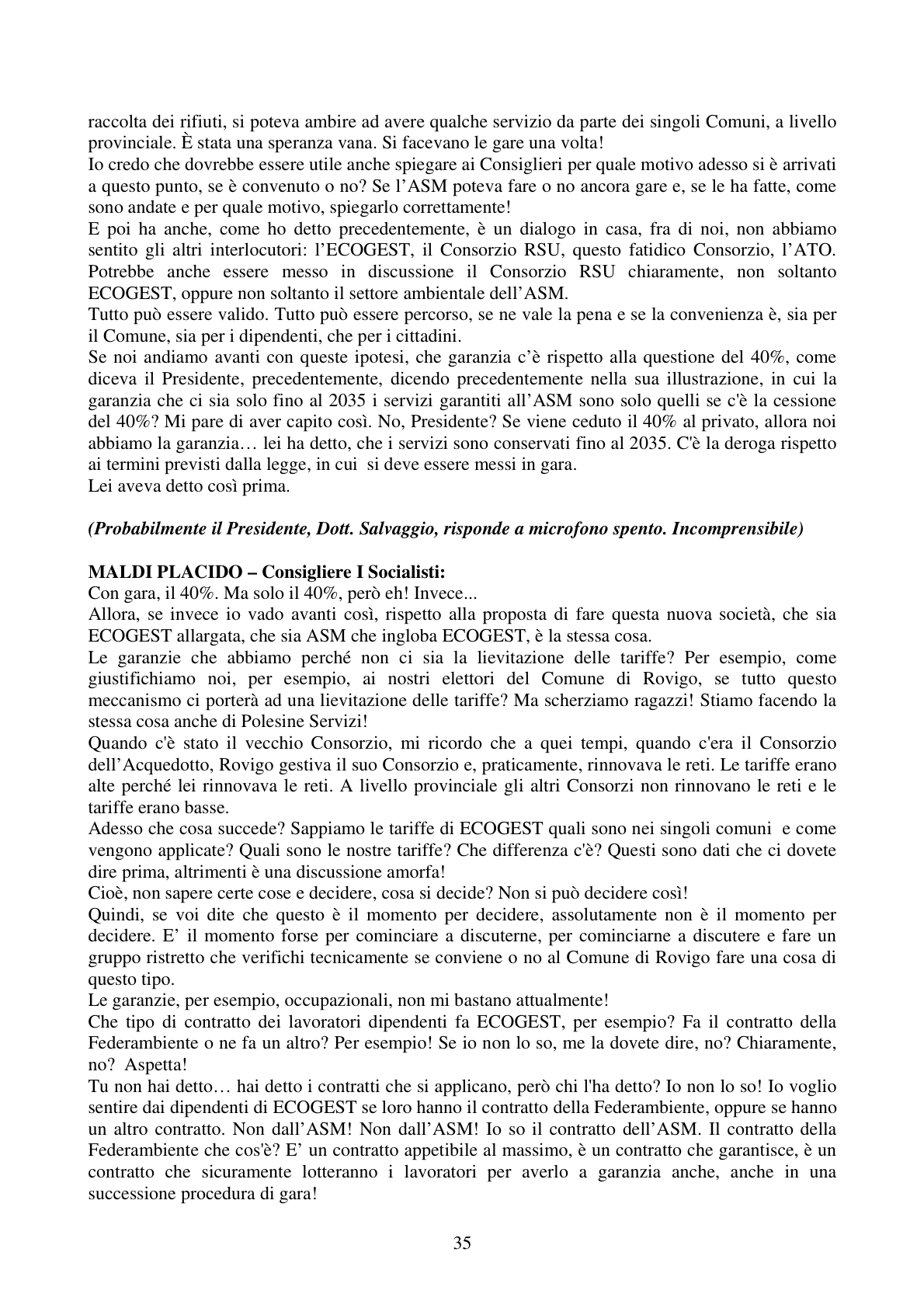 Pagina 35 del verbale