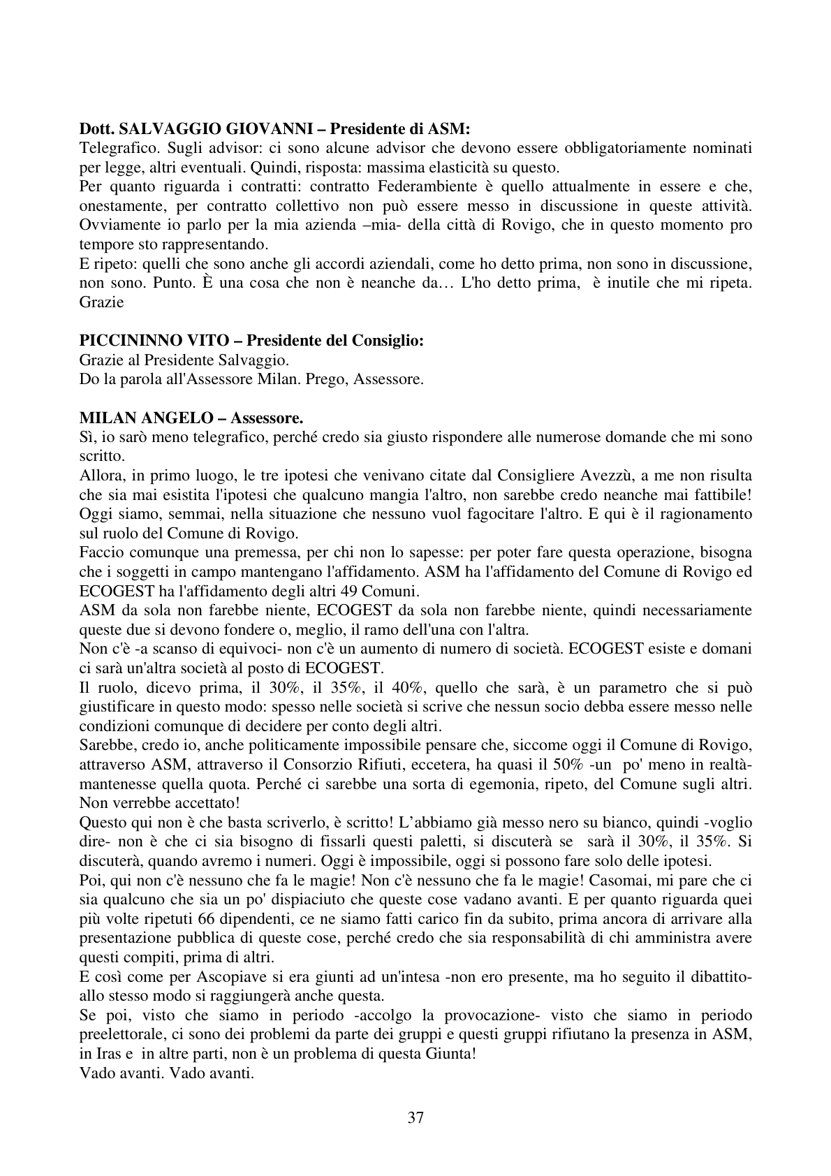 Pagina 37 del verbale