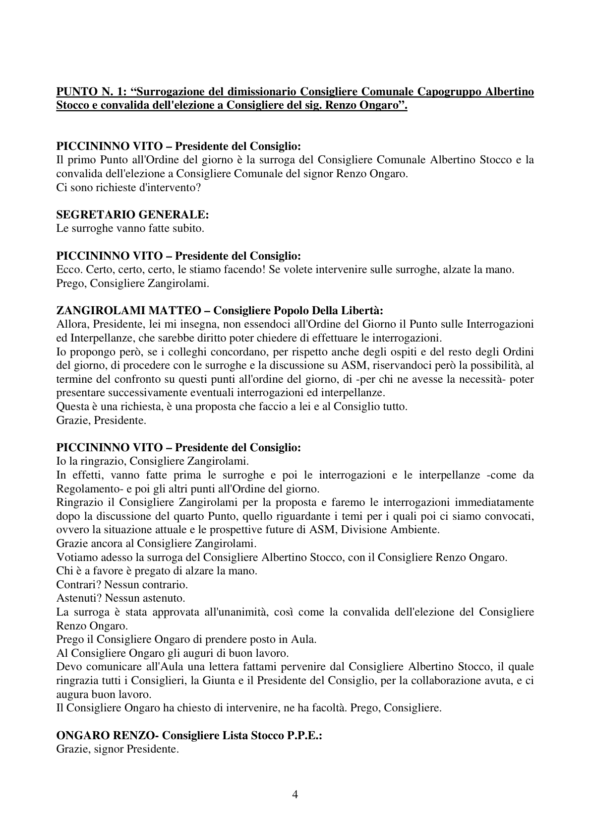 Pagina 4 del verbale