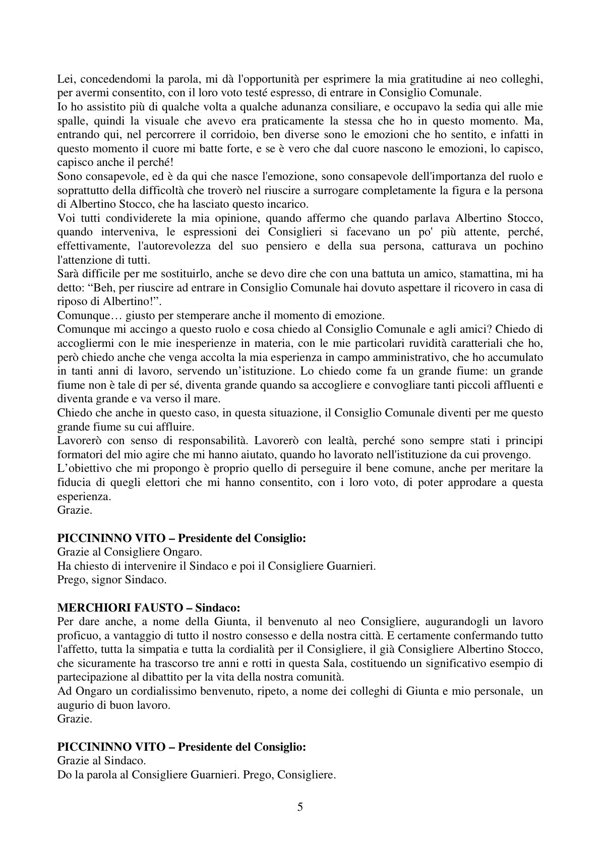 Pagina 5 del verbale