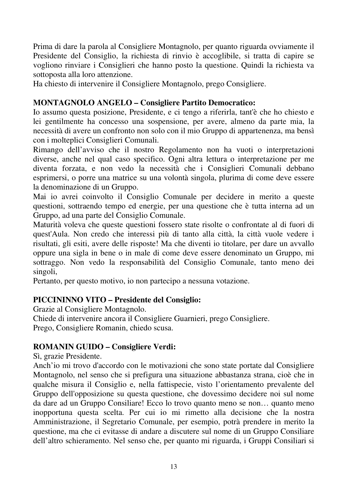 Pagina 13 del verbale