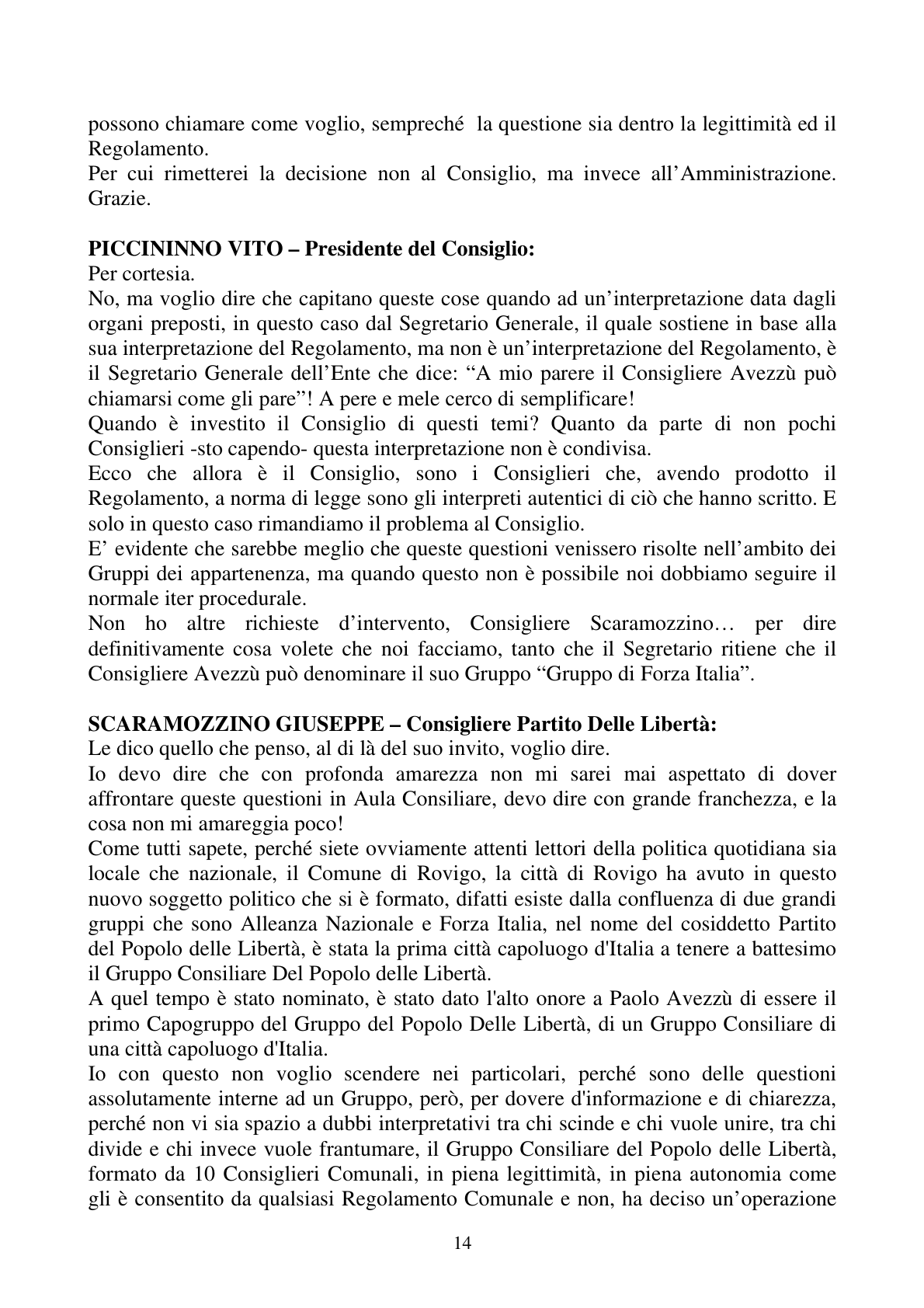 Pagina 14 del verbale