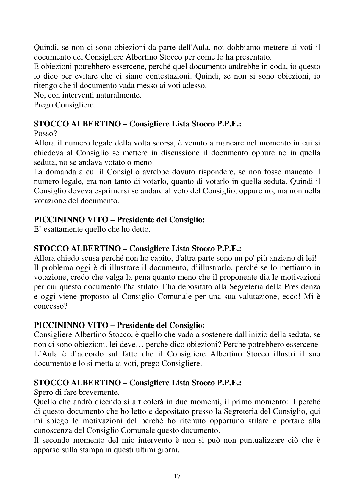Pagina 17 del verbale